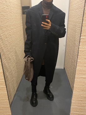 「Rick Owens（リックオウエンス）のアイテム（ジャケット/アウター）」を使った、Aさん（メンズ・168cm）の秋コーディネート