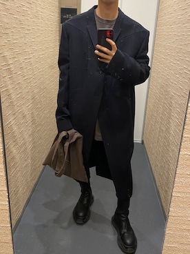「RICK OWENS」｜「アイテム（ジャケット/アウター）」を使った、Aさん（メンズ・168cm）の秋コーディネート