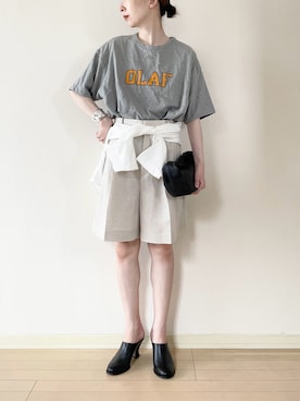 「ebure（エブール）のアイテム」を使った、𝐀𝐍𝐘さん（レディース・156cm）の夏コーディネート