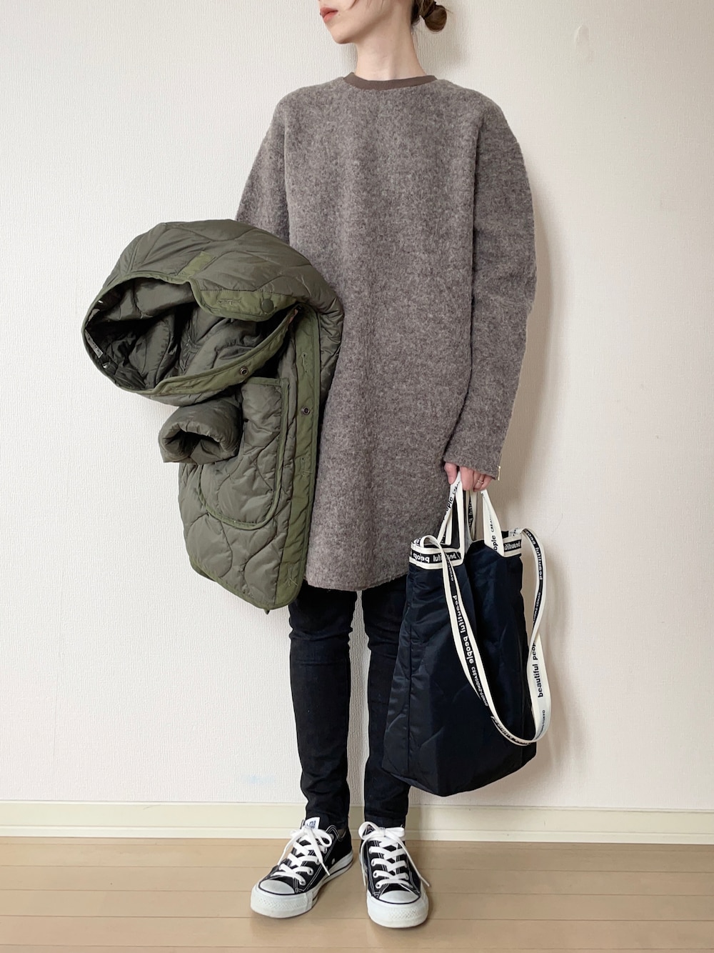 6（ロク）の「＜6(ROKU)＞PILE ZIP SLEEVE ONE PIECE/ワンピース
