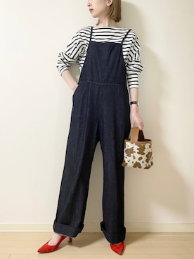 「Lee」｜「アイテム（パンプス）」を使った、𝐀𝐍𝐘さん（レディース・156cm）の春コーディネート