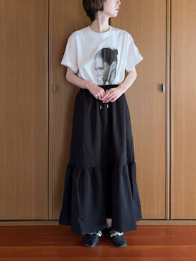 「ティアードスカート」｜𝐀𝐍𝐘さん（レディース・157cm）の夏コーディネート