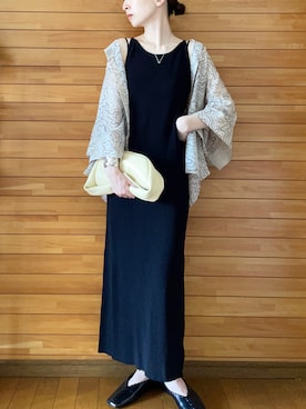 「select MOCA by son（セレクトモカバイソン）のアイテム（ワンピース）」を使った、𝐀𝐍𝐘さん（レディース・156cm）の夏コーディネート