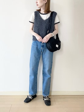 「アイテム（ドレスシューズ）」を使った、𝐀𝐍𝐘さん（レディース・156cm）の夏コーディネート