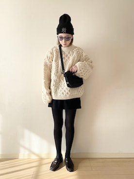 𝐀𝐍𝐘さん（レディース・156cm）の冬コーディネート