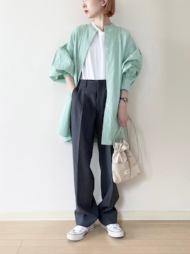 「FOSSILSTYLE」｜𝐀𝐍𝐘さん（レディース・156cm）の秋コーディネート