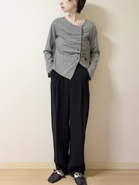 「ギャザー」｜𝐀𝐍𝐘さん（レディース・157cm）の秋コーディネート