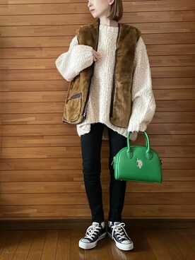 𝐀𝐍𝐘さん(レディース・156cm)の冬コーディネート
