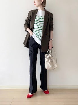 「Lee」｜「アイテム（パンプス）」を使った、𝐀𝐍𝐘さん（レディース・156cm）の秋コーディネート