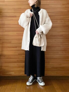 「nano・universe」｜「アイテム（その他）」を使った、𝐀𝐍𝐘さん（レディース・156cm）の冬コーディネート