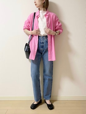 「ごきげんウィーク」｜「アイテム（バレエシューズ）」を使った、𝐀𝐍𝐘さん（レディース・156cm）の春コーディネート