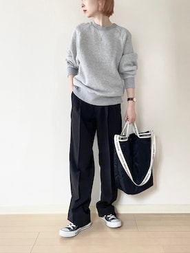 「THE SHINZONE（ザ　シンゾーン）のアイテム（スウェット）」を使った、𝐀𝐍𝐘さん（レディース・156cm）の秋コーディネート