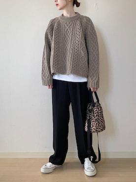 𝐀𝐍𝐘さん（レディース・156cm）の冬コーディネート