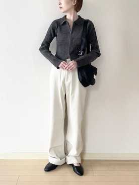 「アイテム（その他シューズ）」を使った、𝐀𝐍𝐘さん（レディース・156cm）の秋コーディネート