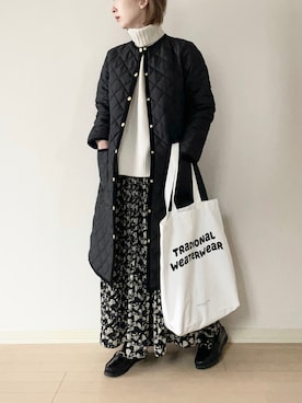 「Traditional Weatherwear」｜「アイテム（その他）」を使った、𝐀𝐍𝐘さん（レディース・156cm）の冬コーディネート