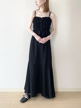 「アイテム（ドレスシューズ）」を使った、𝐀𝐍𝐘さん（レディース・156cm）の夏コーディネート