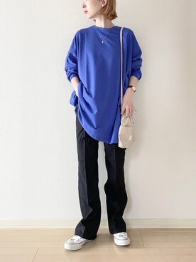 「Wrangler」｜「アイテム（アクセサリー）」を使った、𝐀𝐍𝐘さん（レディース・156cm）の秋コーディネート