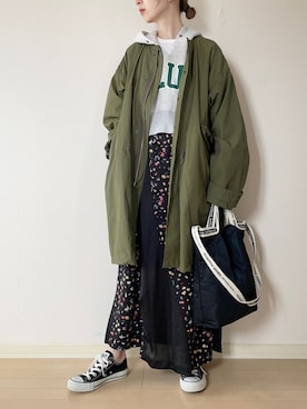 「THE SHINZONE（ザ　シンゾーン）のアイテム（ワンピース/ドレス）」を使った、𝐀𝐍𝐘さん（レディース・156cm）の秋コーディネート