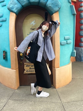 「Maison Kitsune(メゾンキツネ)のアイテム」を使った、しいたけさん(レディース・167cm)の春コーディネート