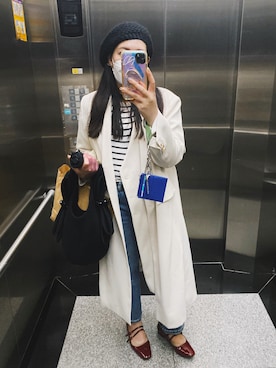 「red」｜「アイテム（帽子）」を使った、🪐N͓̽i͓̽n͓̽k͓̽🪐さん（レディース・168cm）の冬コーディネート