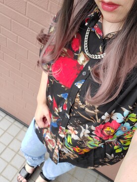 「SBG（エスビー）のSBG 喜平チェーンネックレス（ネックレス）」を使った、kyanさん（レディース・159cm）の夏コーディネート