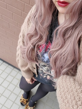「H&M（エイチ・アンド・エム）のアイテム（トップス、ブラック系）」を使った、kyanさん（レディース・159cm）の春コーディネート
