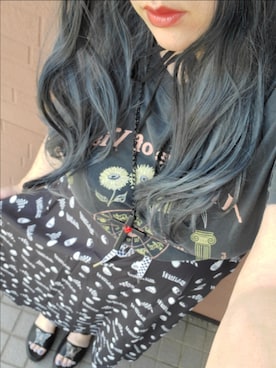 「H&M（エイチ・アンド・エム）のアイテム（Tシャツ/カットソー）」を使った、kyanさん（レディース・159cm）の夏コーディネート