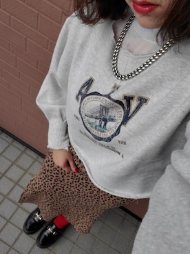 「SBG（エスビー）のSBG 喜平チェーンネックレス（ネックレス）」を使った、kyanさん（レディース・159cm）の秋コーディネート