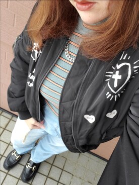 「H&M（エイチ・アンド・エム）のアイテム（ローファー）」を使った、kyanさん（レディース・159cm）の秋コーディネート