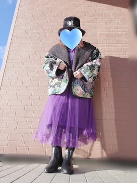「jouetie（ジュエティ）のアイテム（ブルゾン）」を使った、kyanさん（レディース・159cm）の冬コーディネート