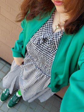 「PUNYUS（プニュズ）のアイテム（シャツワンピース）」を使った、kyanさん（レディース・159cm）の春コーディネート