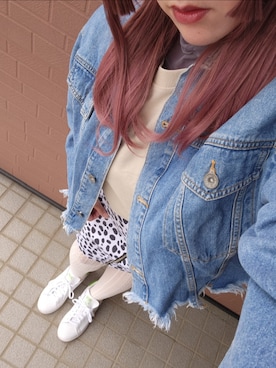 「JEANASIS（ジーナシス）のアイテム（デニムジャケット）」を使った、kyanさん（レディース・159cm）の春コーディネート
