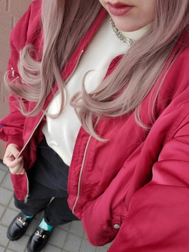「PUNYUS（プニュズ）のアイテム（ジャケット/アウター）」を使った、kyanさん（レディース・159cm）の冬コーディネート