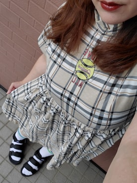 「PUNYUS（プニュズ）のアイテム（ワンピース/ドレス）」を使った、kyanさん（レディース・159cm）の夏コーディネート
