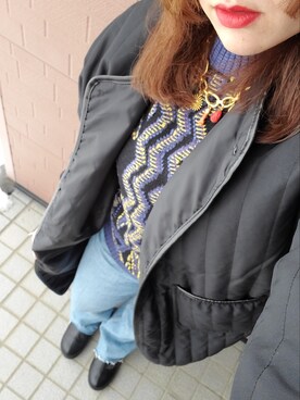 「classicalelf（クラシカルエルフ）のアイテム（ステンカラーコート）」を使った、kyanさん（レディース・159cm）の冬コーディネート