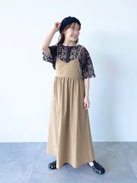 「ehka sopo（エヘカソポ）のアイテム（その他）」を使った、おゆいさん（レディース・151cm）の夏コーディネート