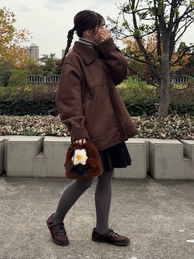 「アイテム（その他アウター）」を使った、おゆいさん（レディース・151cm）の秋コーディネート