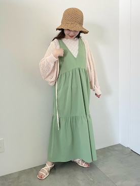 「ehka sopo（エヘカソポ）のアイテム（その他）」を使った、おゆいさん（レディース・151cm）の夏コーディネート