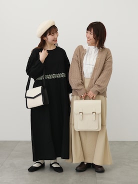 「春カラー」｜「アイテム（ハンチング/ベレー帽）」を使った、おゆいさん（レディース・151cm）の春コーディネート