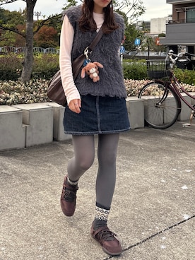 「アイテム（タイツ/ストッキング）」を使った、おゆいさん（レディース・151cm）の秋コーディネート