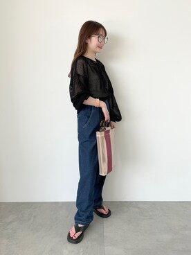 「ehka sopo（エヘカソポ）のアイテム（その他）」を使った、おゆいさん（レディース・151cm）の夏コーディネート