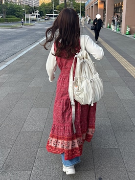 「無印良品（ムジルシリョウヒン）のアイテム（バッグ）」を使った、おゆいさん（レディース・151cm）の春コーディネート