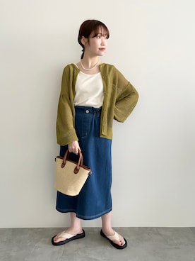 「ehka sopo（エヘカソポ）のアイテム（その他）」を使った、おゆいさん（レディース・151cm）の春コーディネート