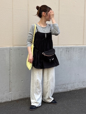 「ehka sopo（エヘカソポ）のアイテム」を使った、おゆいさん（レディース・151cm）の春コーディネート