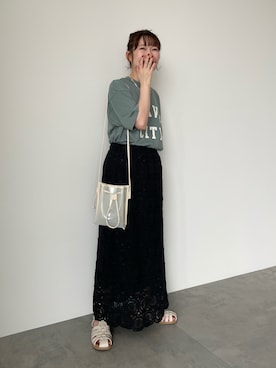 「ehka sopo（エヘカソポ）のアイテム（アクセサリー）」を使った、おゆいさん（レディース・151cm）の春コーディネート