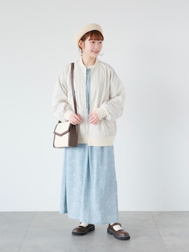 「春服デビュー宣言」｜「アイテム（ハンチング/ベレー帽）」を使った、おゆいさん（レディース・151cm）の春コーディネート