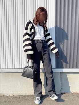 「WC（ダブル シー）のアイテム（パンツ）」を使った、もちさん（レディース・160cm）の春コーディネート