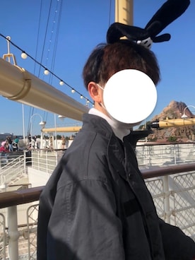 「ディズニーコーデ」｜「アイテム（その他アウター）」を使った、ゆーいち。さん（メンズ・174cm）の冬コーディネート