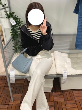 「H&M（エイチ・アンド・エム）のアイテム（パーカー）」を使った、Maoさん（レディース・164cm）の秋コーディネート