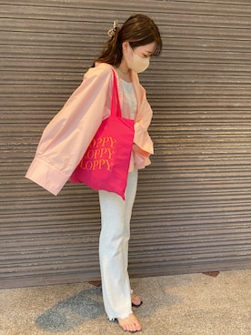 「アイテム（バレッタ/ヘアクリップ）」を使った、moeさん（レディース・160cm・10代）の夏コーディネート